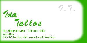 ida tallos business card